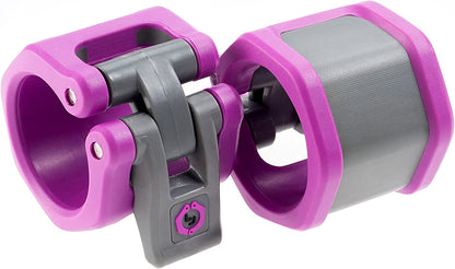 Lock-Jaw HEX 50Mm / 2" Olympic Barbell Collar - Quick Release Barbell Clamp (Purple)