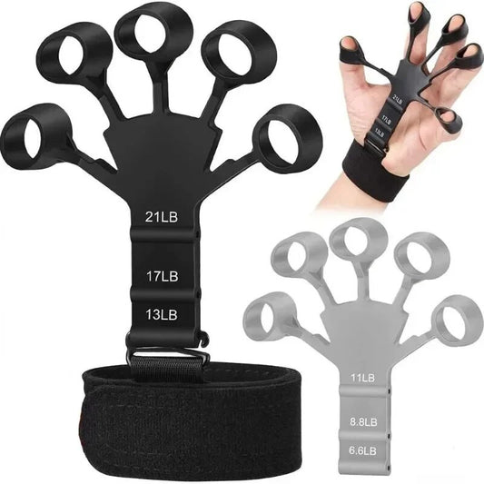 1Pcs Silicone Gripster Grip Strengthener Finger Stretcher Hand Grip Trainer Gym Fitness Training and Exercise Hand Strengthene